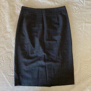 Theory Grey Wool Pencil Skirt